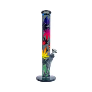 Fire-Flow x Black Leaf – Glass Bong Leaves Gradient – 40cm - Image 1