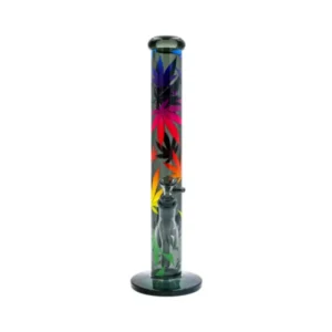 Fire-Flow x Black Leaf – Glass Bong Leaves Gradient – 40cm - Image 2