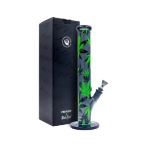 Fire-Flow x Black Leaf Glass Bong Green – 40cm - Image 3