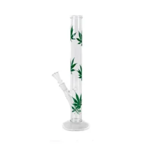 Greenline Glass Bong With Leaf - Image 2