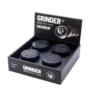 Metal Grinder Black Trance Leaf ⌀50 mm – 4 parts - Image 2