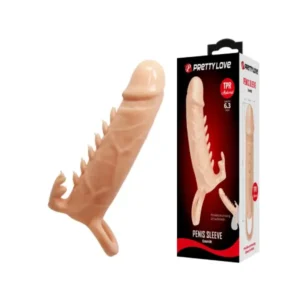 Pretty Love Emmitt Penis Sleeve Ribbed Nude - Image 3