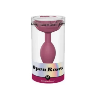 Love to Love Open Roses Size M Butt Plug Plum - Image 4