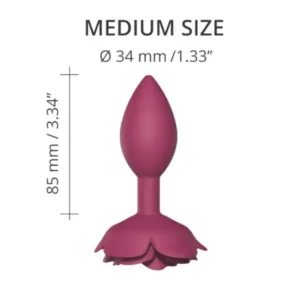 Love to Love Open Roses Size M Butt Plug Plum - Image 2