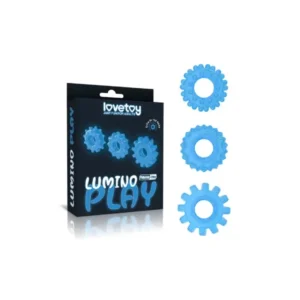LoveToy Lumino Play Cock Ring Set Glow in the Dark - Image 3