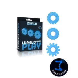LoveToy Lumino Play Cock Ring Set Glow in the Dark - Image 4