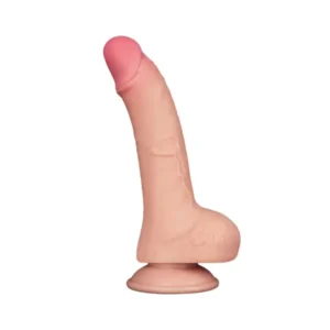 LoveToy Sliding Skin Dildo 19.5 cm Ø 3.5 cm Nude - Image 1