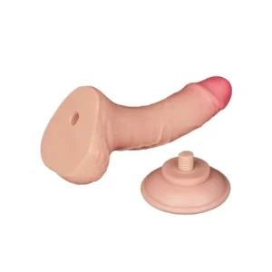 LoveToy Sliding Skin Dildo 19.5 cm Ø 3.5 cm Nude - Image 2