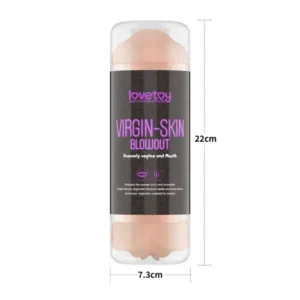 LoveToy Virgin-Skin Blowout Double Side Stroker Vagina and Mouth - Image 4