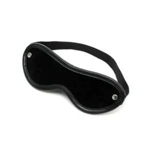 Eye Mask Leather Rimba Black - Image 2