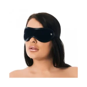 Eye Mask Leather Rimba Black - Image 1